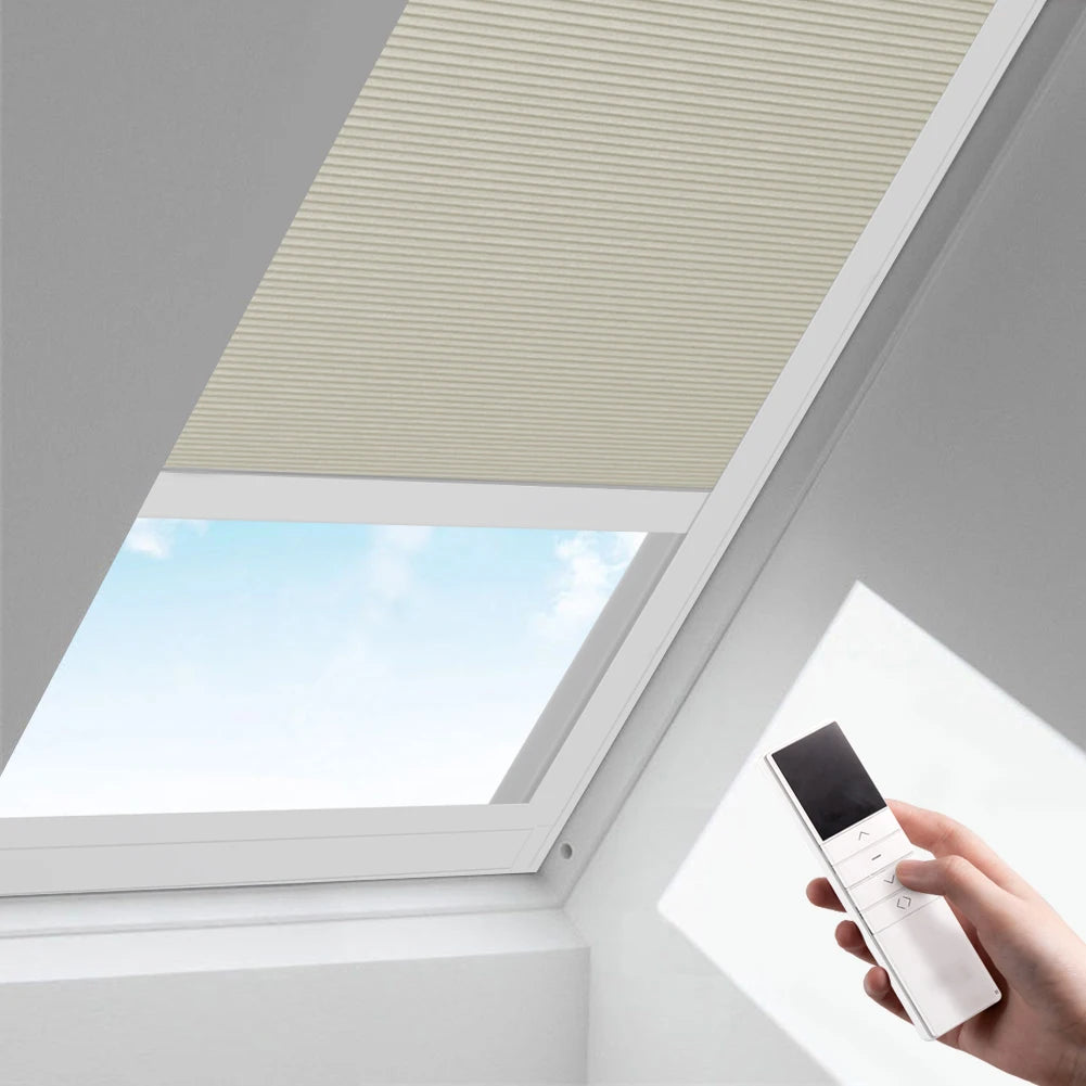 Motorized Honeycomb Skylight Blinds