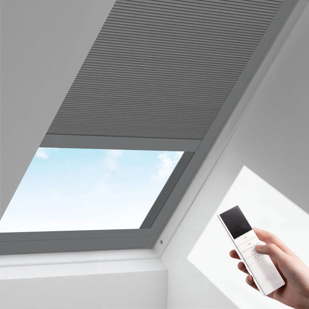 Motorized Honeycomb Skylight Blinds